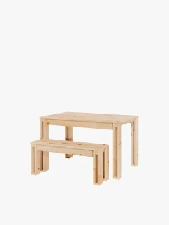 ARINA conjunto mesa 120x88 con bancos