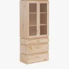 LIBE vitrina con 3 cajones 78x188