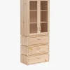 LIBE vitrina con 3 cajones 78x198