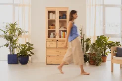 LIBE vitrina con 4 cajones 78x198