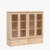 LIBE vitrina doble con 2 cajones 157x143