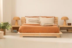 LUR cama tatami con cabecero de pared 160