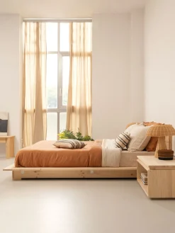LUR cama tatami con cabecero de pared 160