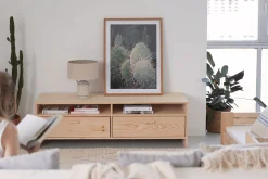 NINAO mueble TV con 2 cajones