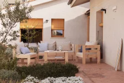OREKA conjunto sofá modular con mesa para exterior