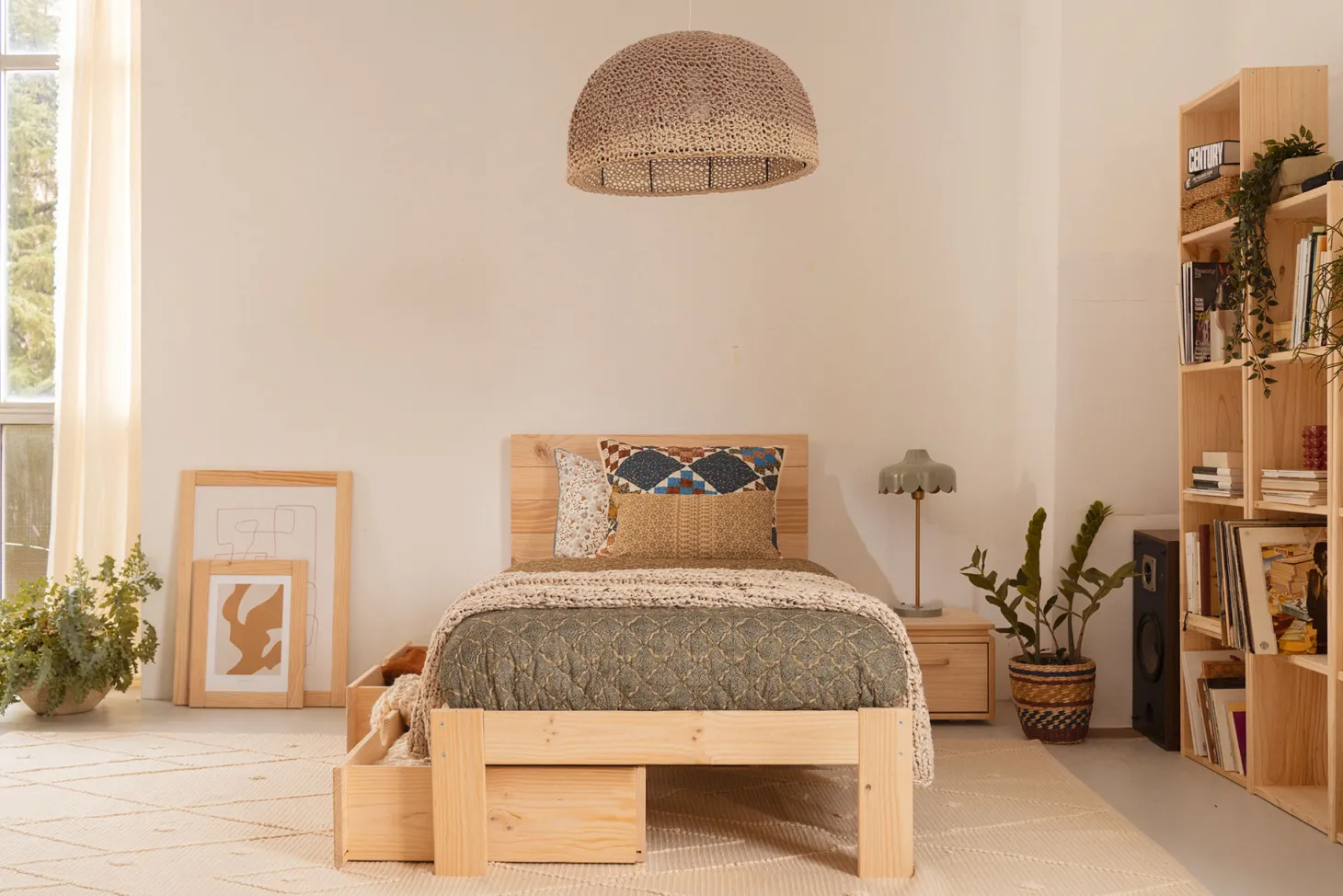 TESTA cama individual 80 con 2 cajones